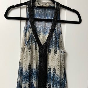 Blue beaded tank